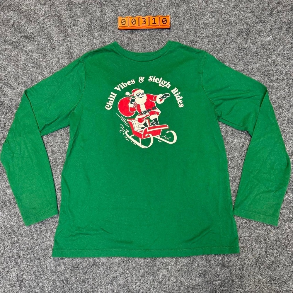 Holiday Time Santa Claus long sleeve shirt. Size XXL